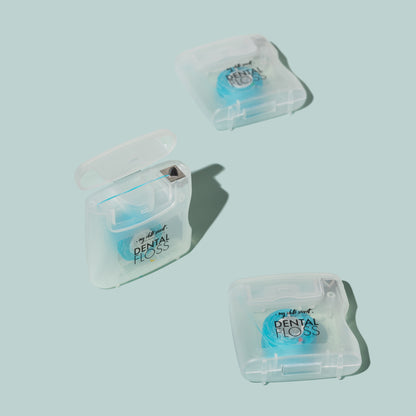 Dental floss x 3 pack with incredable flavours sweet strawberry, soothing coconut, and refreshing mint.