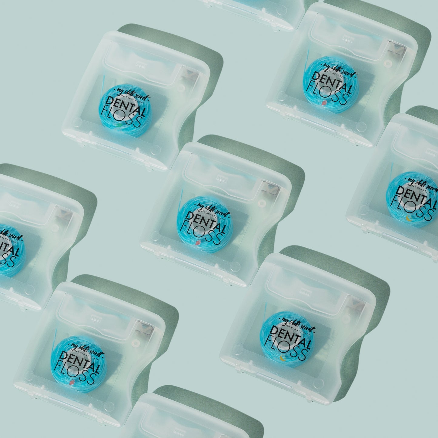 Dental floss x 3 pack with incredable flavours sweet strawberry, soothing coconut, and refreshing mint.