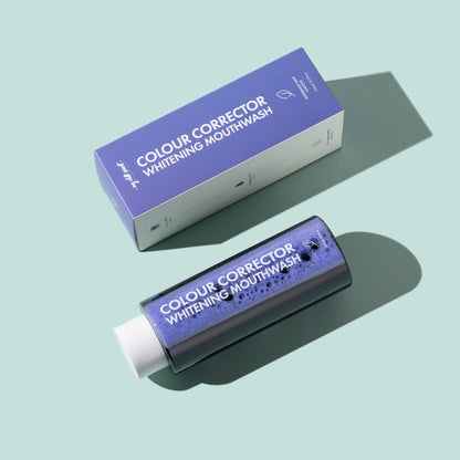 Colour corrector whitening mouthwash