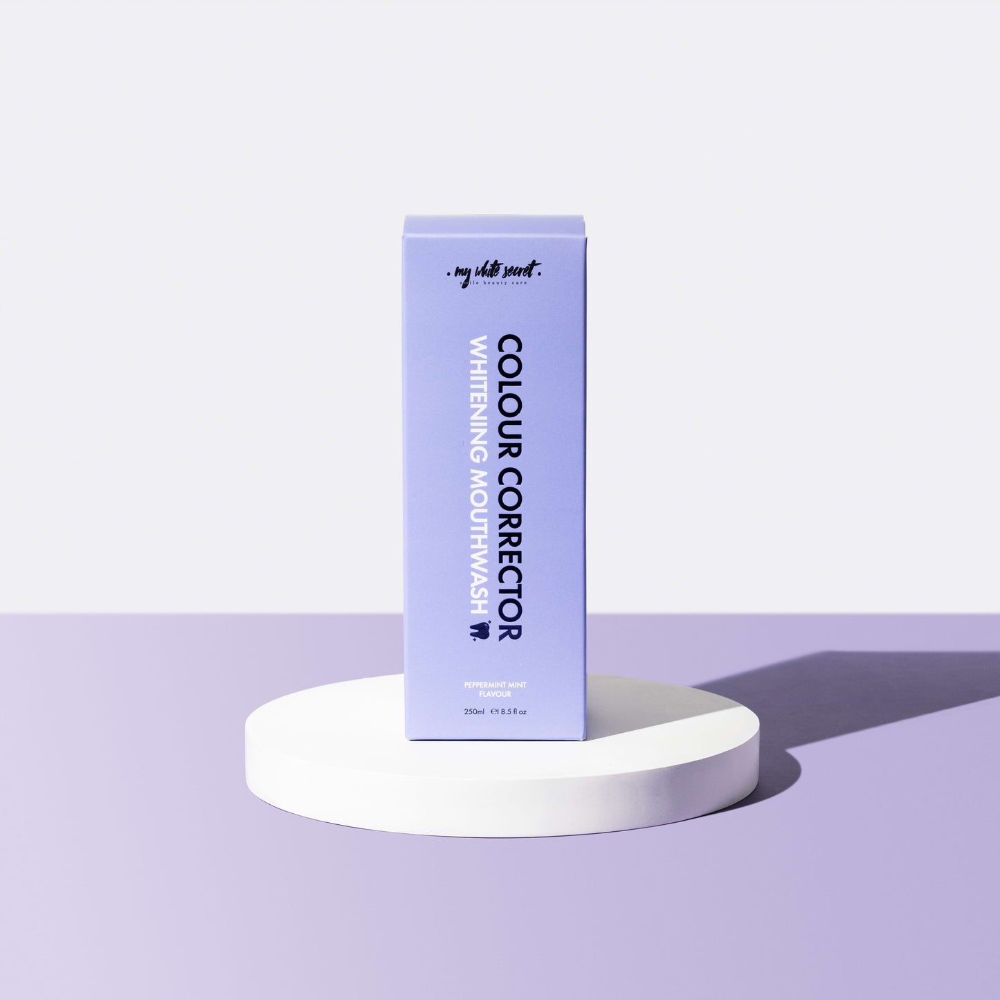Colour corrector whitening mouthwash