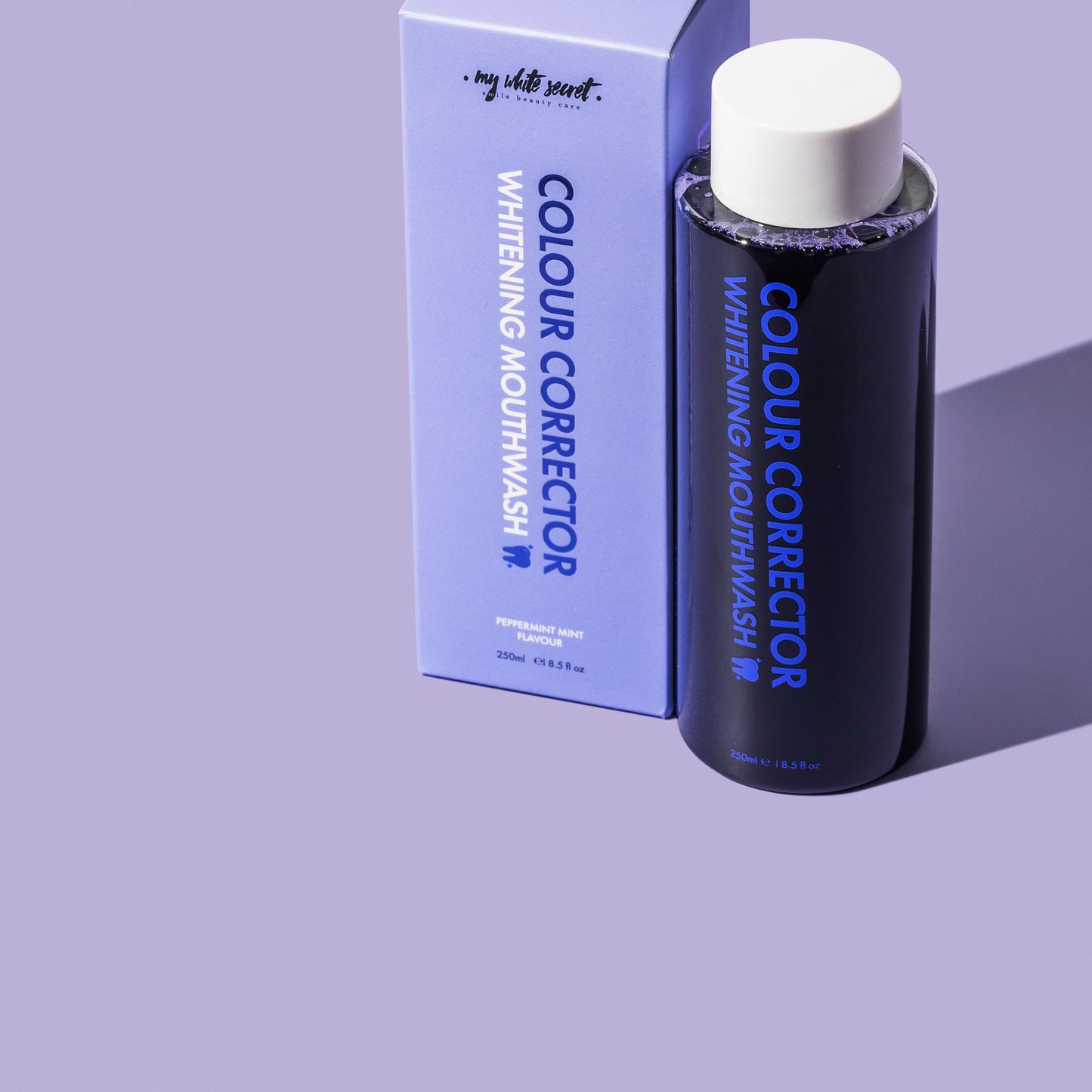 Colour corrector whitening mouthwash